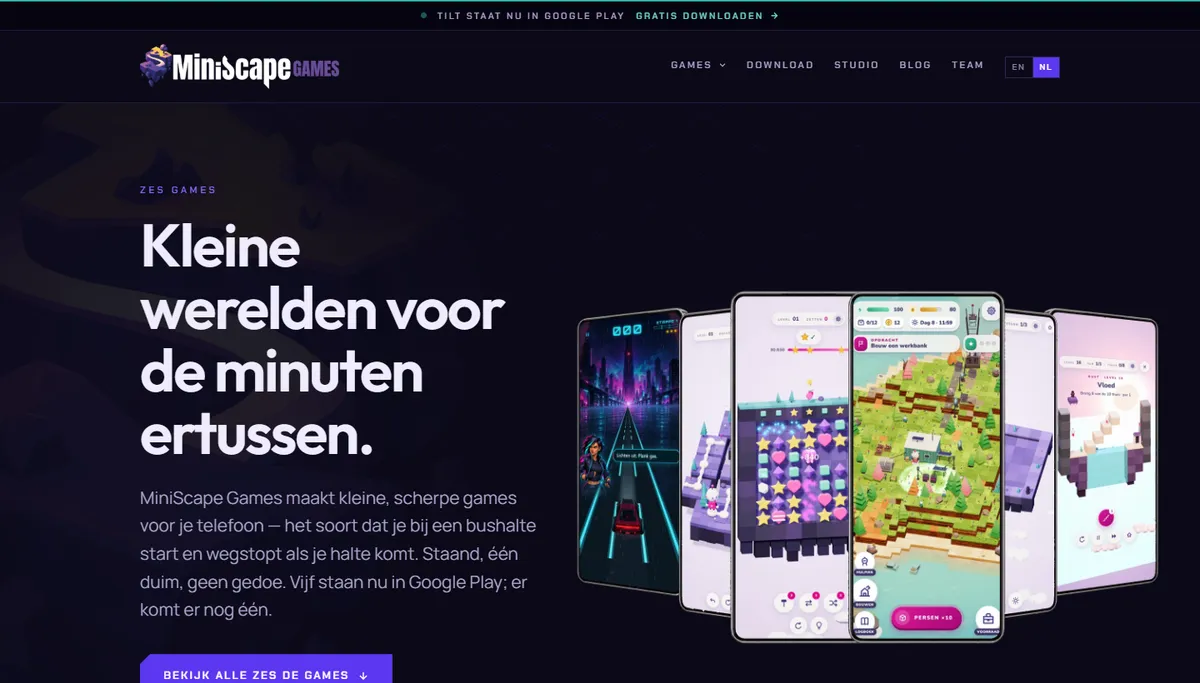 De site van MiniScape Games