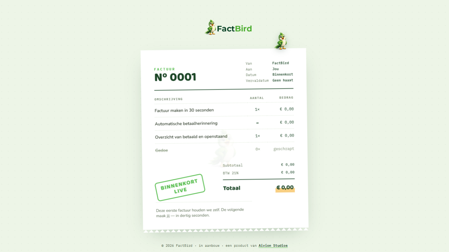FactBird — facturen versturen zonder gedoe