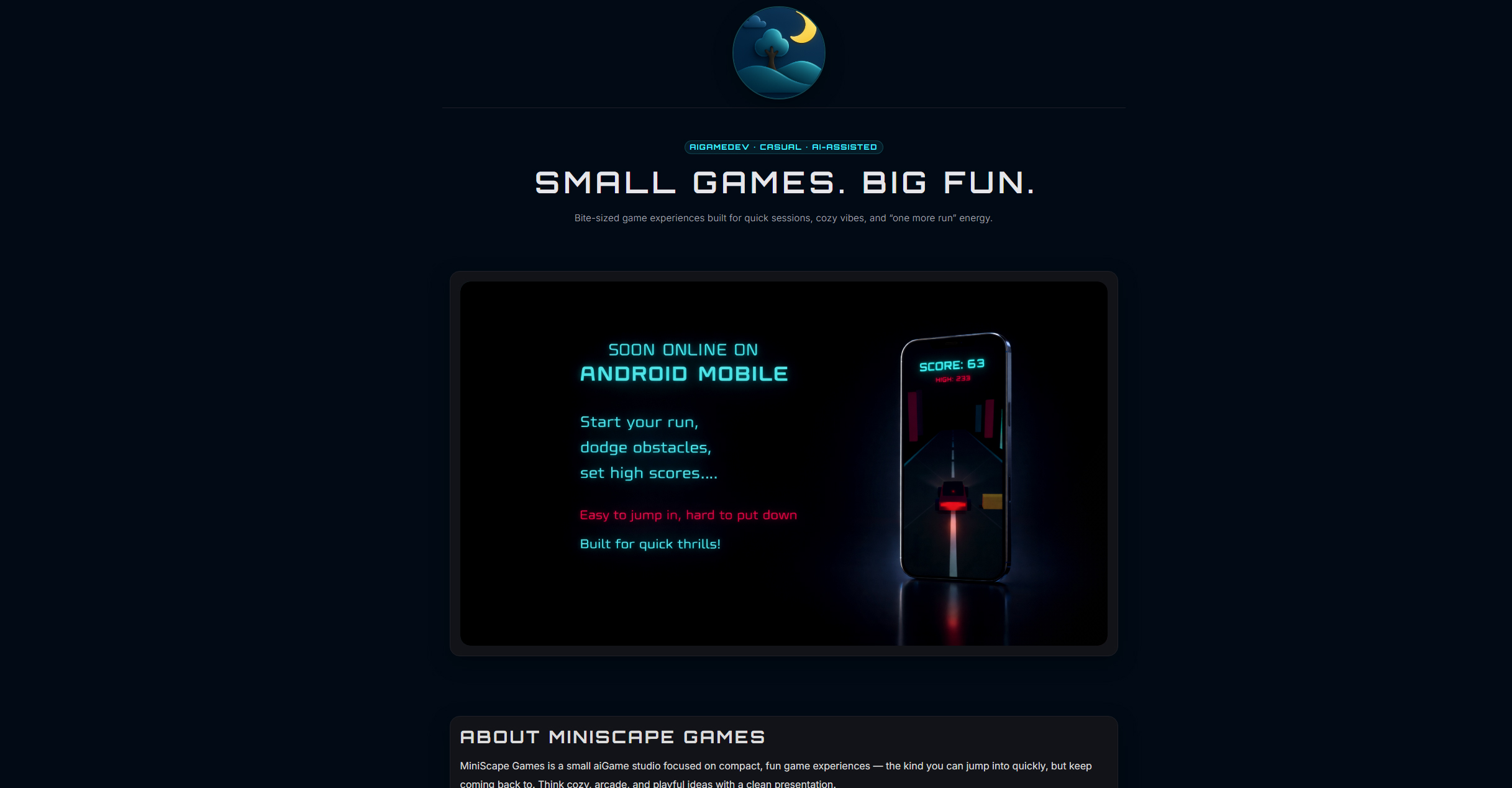 MiniScape Games project beeld