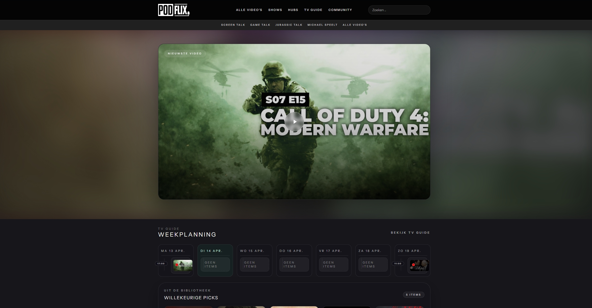 Podflix platform screenshot